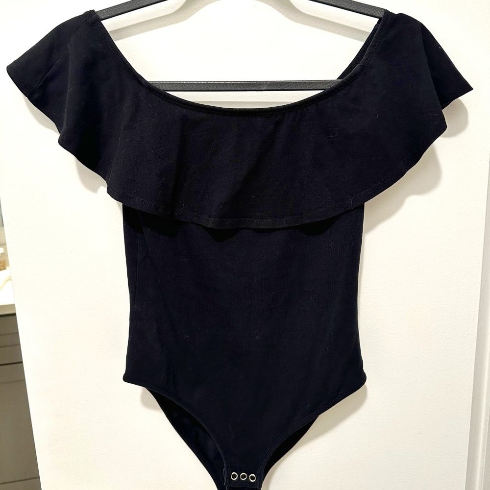 TopShop Off-Shoulder Ruffle Bodysuit
